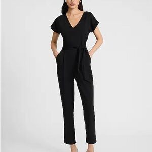 Express Black V-Neck Jumpsuit